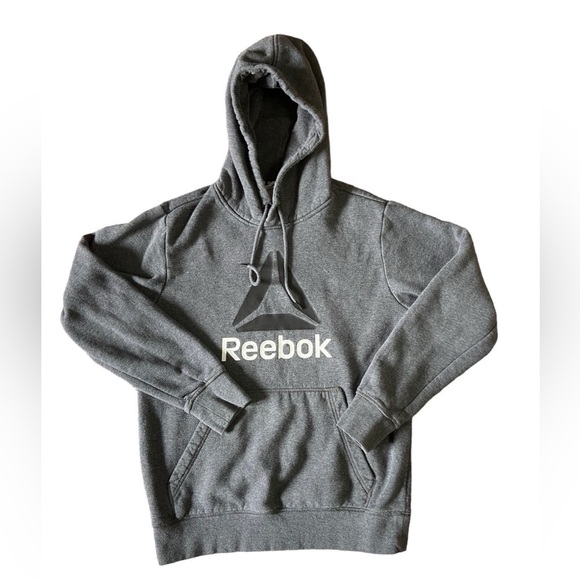 Reebok Dark Gray Hooded Sweatshirt Small - Picture 1 of 7